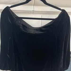 Tibi black velvet top size large